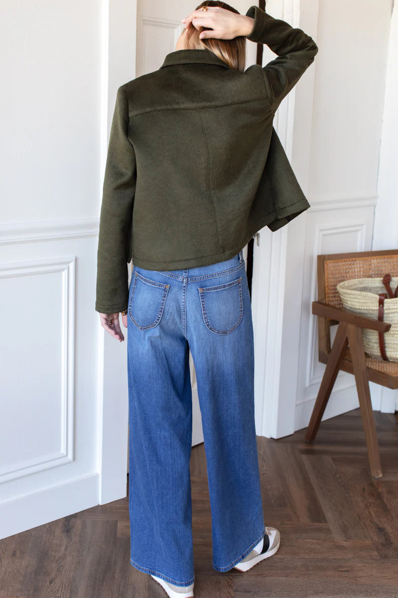 Emerson Fry Atelier Pocket Jacket in Army Green Wool