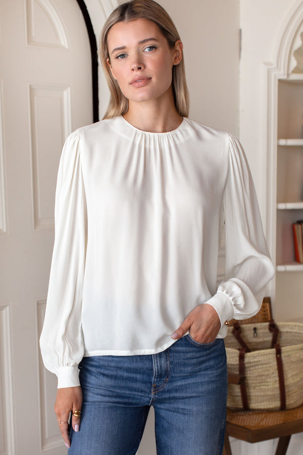 Emerson Fry Gathered Neckline Blouse - Star White