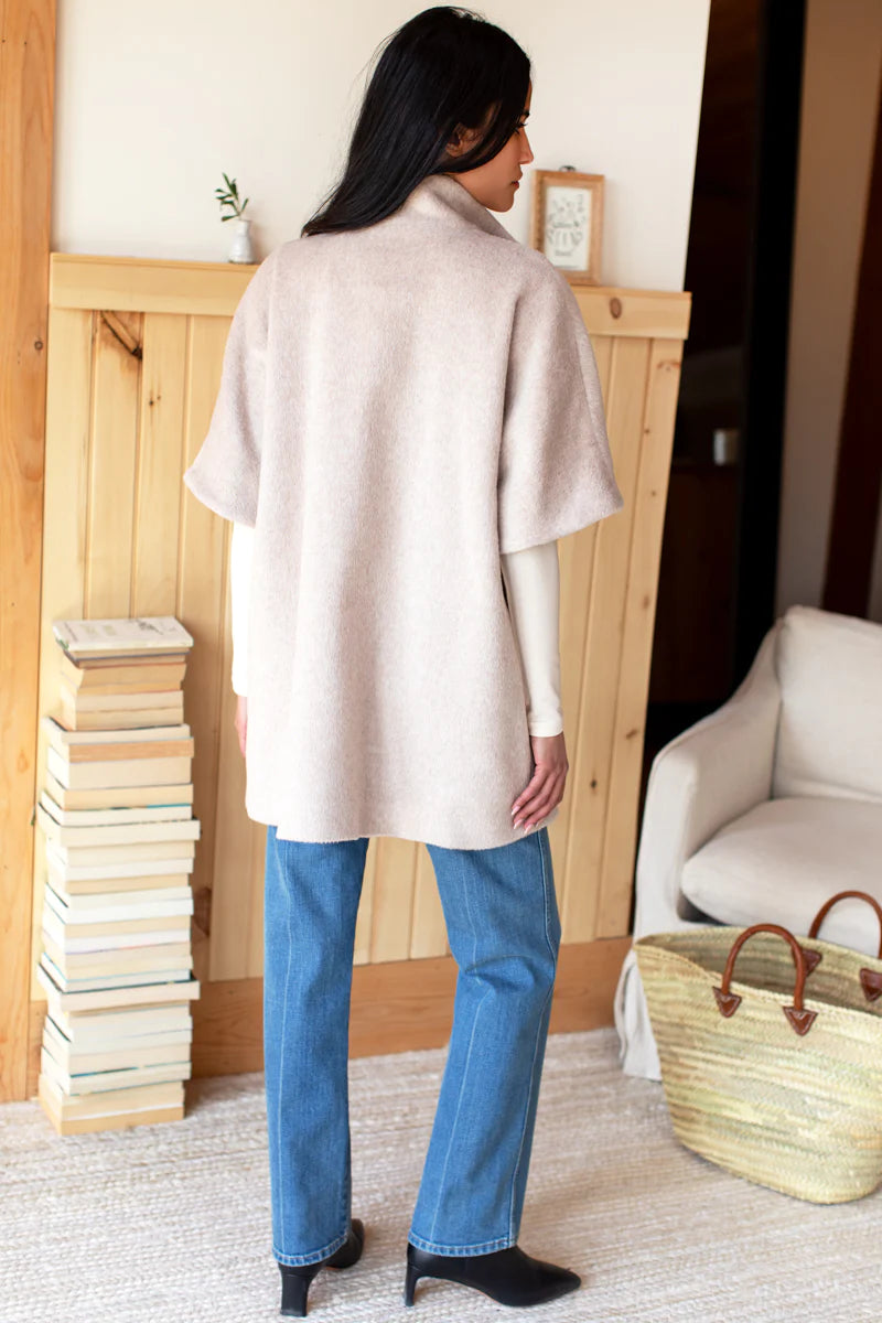 Layering Jacket in Sand Wool Mohair