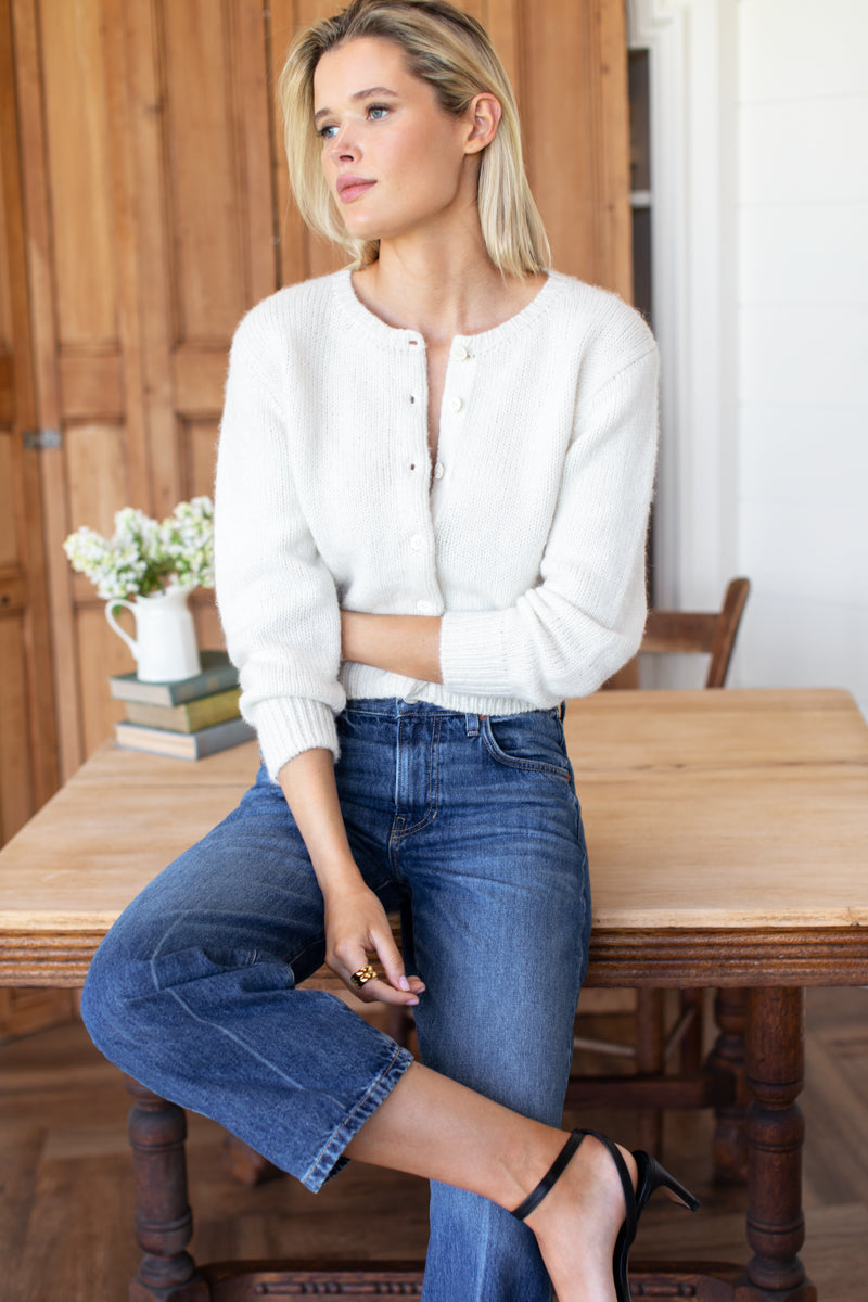 Emerson Fry Little Atelier Cardigan in Ivory