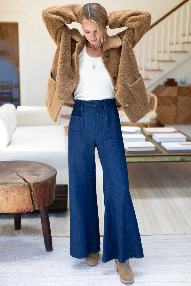 Emerson Fry Short Teddy Coat in Camel
