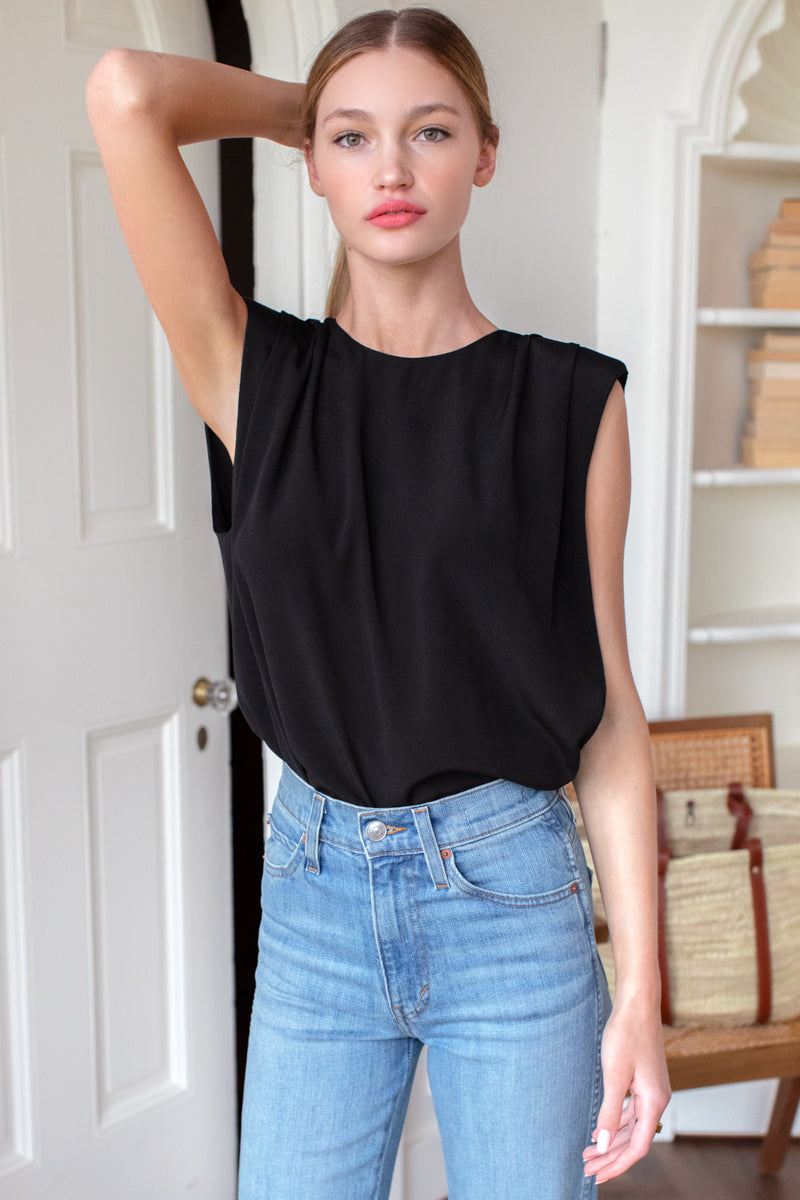 Emerson Fry Sleeveless Shirt Black + White