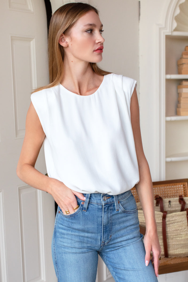 Emerson Fry Sleeveless Shirt Black + White