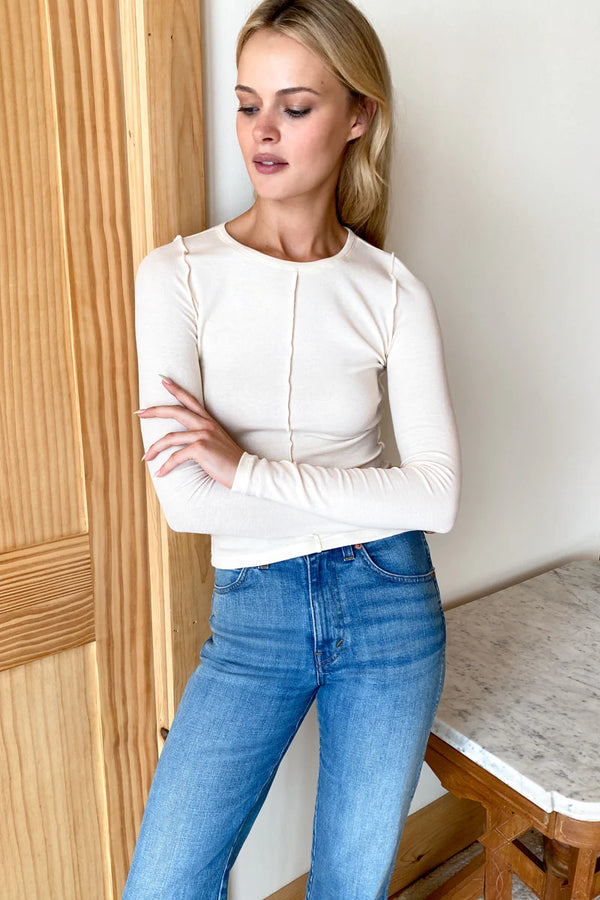 Emerson Fry Amy Crewneck in Ivory