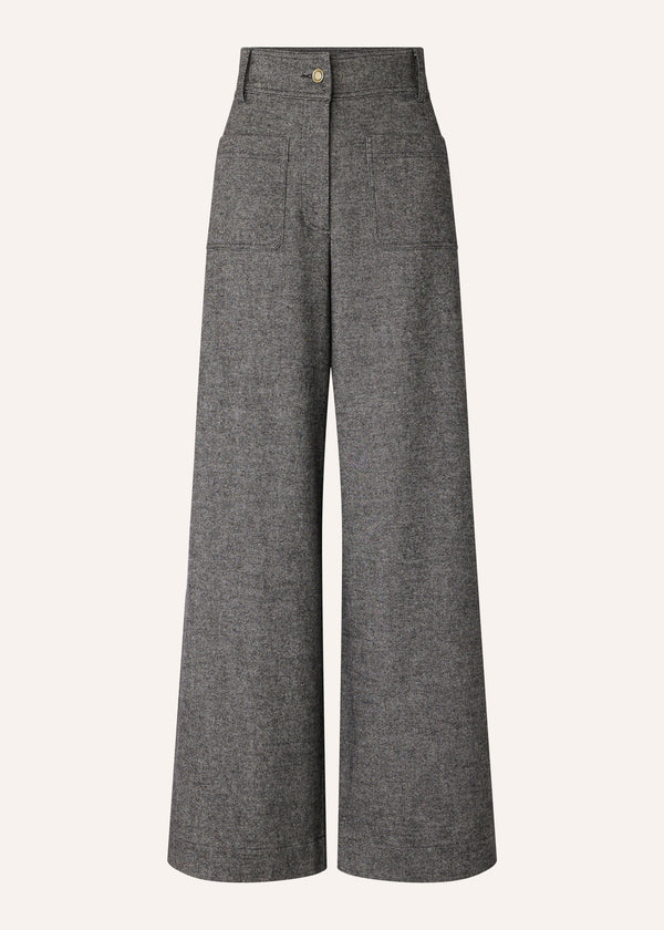 Sessun Manhatti Wide Pants in Estompe