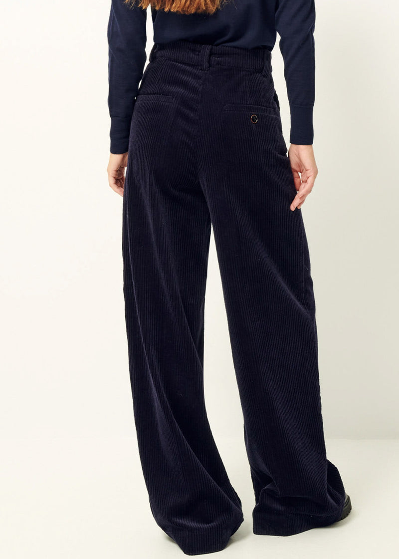 Sessun Corduroy Wide Leg Pants in Navy
