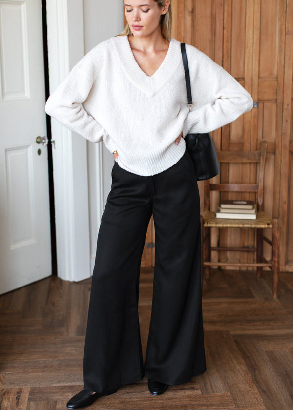 Emerson Fry Tulip Trouser in Black Tencel