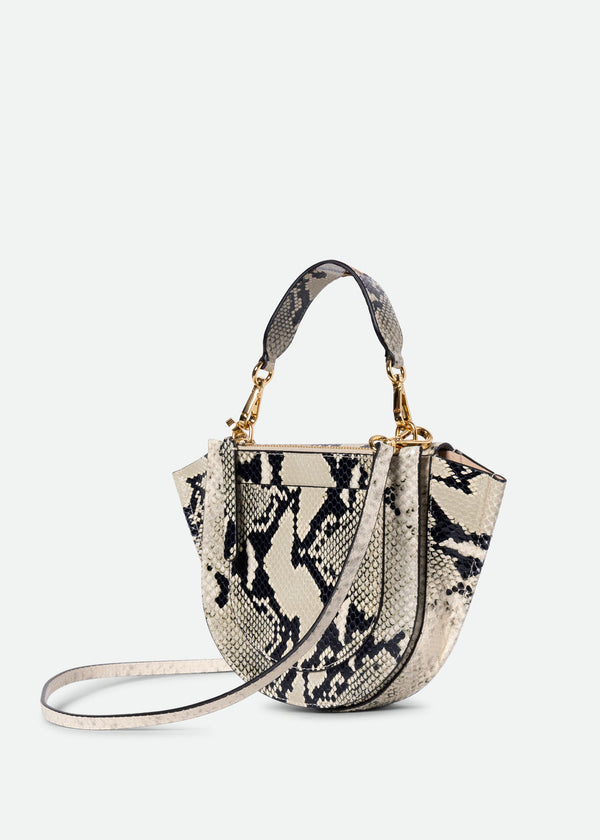 Wandler Hortensia Bag Mini black/white python