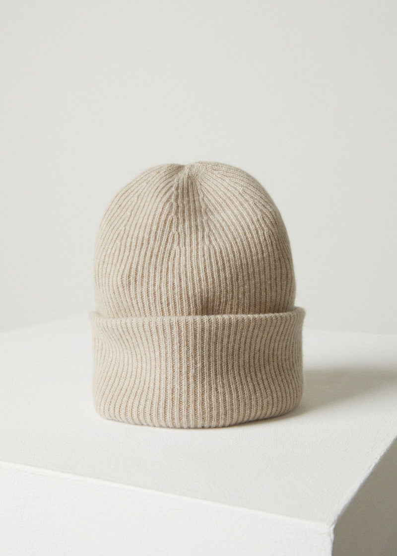 Lisa Yang Stockholm Knit Beanie Hat Sand