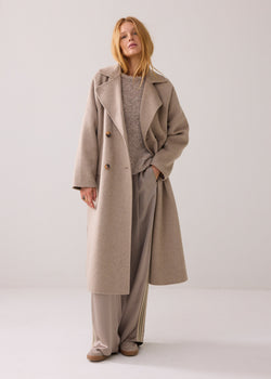 Summum Wool Coat in Taupe