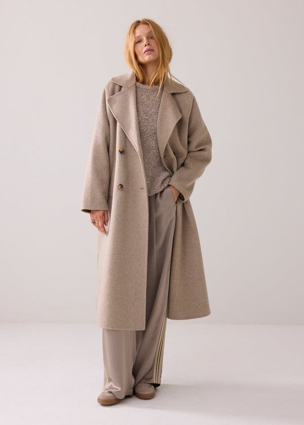 Summum Wool Coat in Taupe