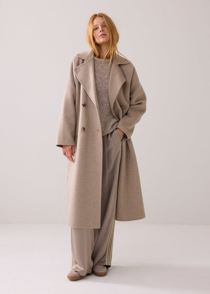 Summum Wool Coat in Taupe