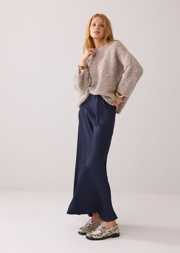 Summum Taupe Boucle Knit Sweater
