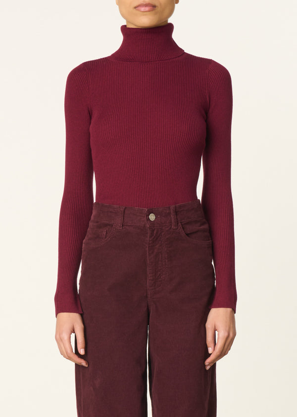 Vanessa Bruno Fontinelle Knit Top Burgundy