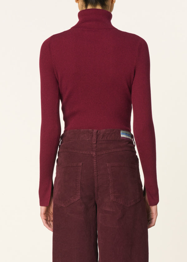 Vanessa Bruno Fontinelle Knit Top Burgundy