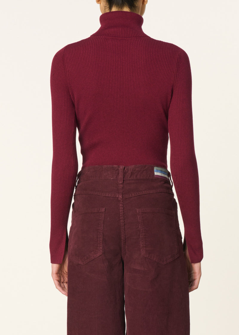 Vanessa Bruno Fontinelle Knit Top Burgundy