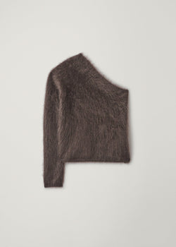 Lisa Yang Dae One Shoulder Cashmere Top in Brushed Wood