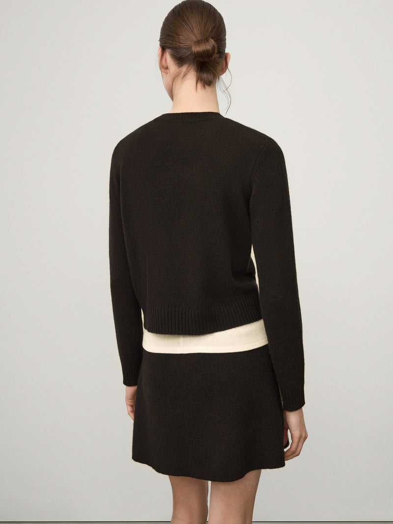 Lisa Yang Mable Cashmere Sweater Dark Oak