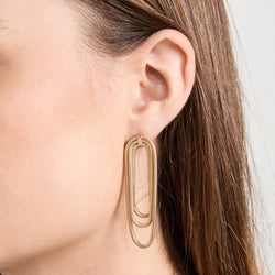 Jennifer Zeuner Julia 2" Earrings in Gold 14k