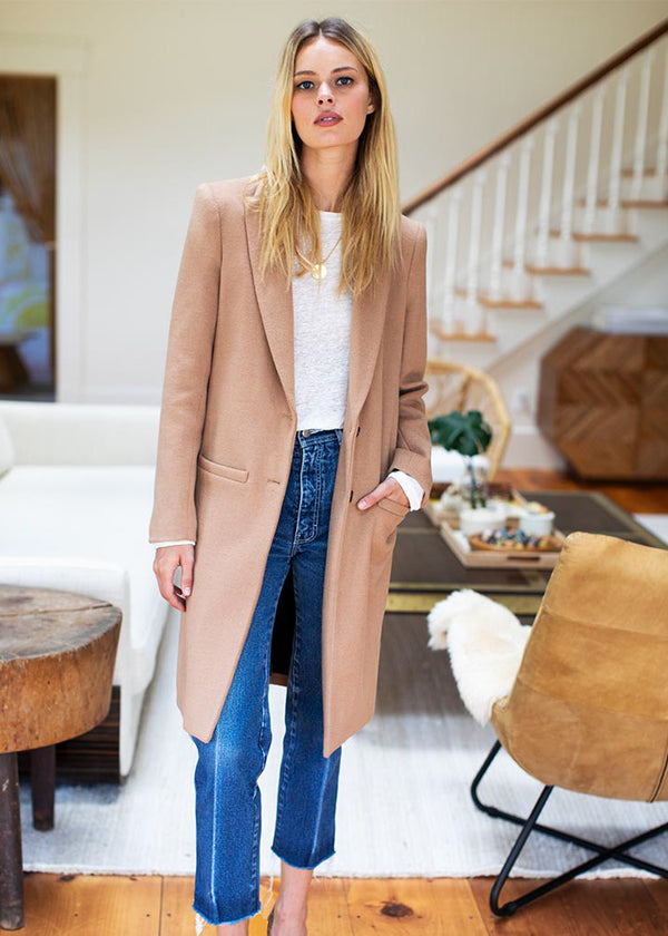 Tailored Coat - Camel Wool Cashmere