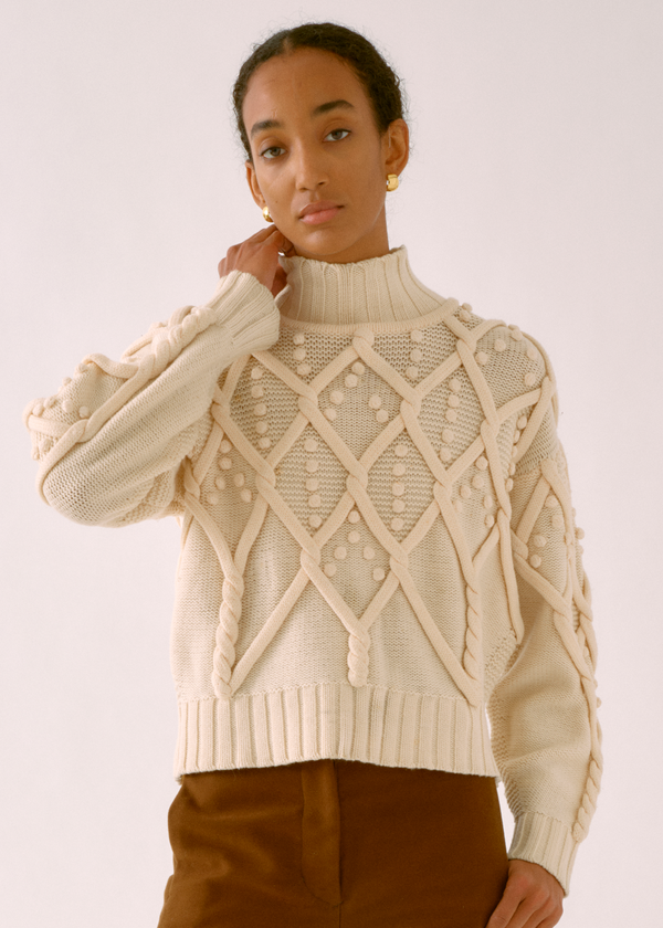 Sayaka Davis Pom Cream Sweater