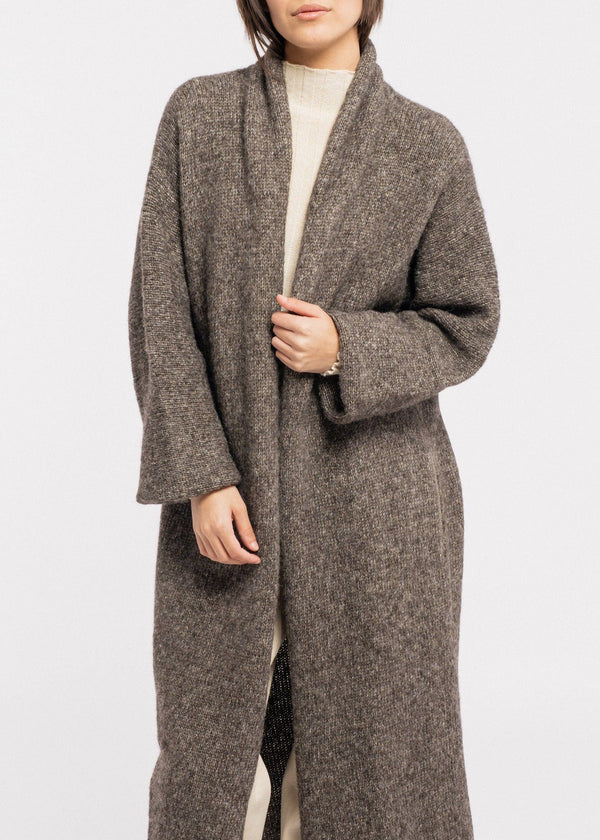 Heirloom Sweater Coat in Heathered Brown