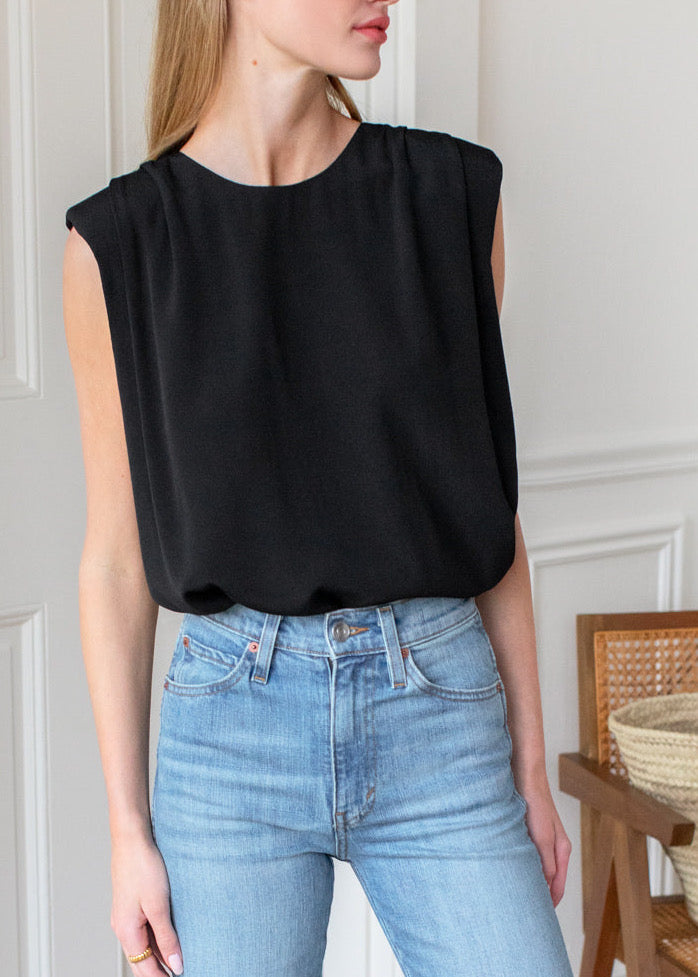 Emerson Fry Sleeveless Shirt Black + White