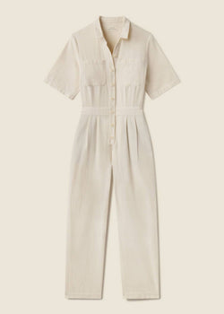 Trovata Audra Jumpsuit Ivory Twill
