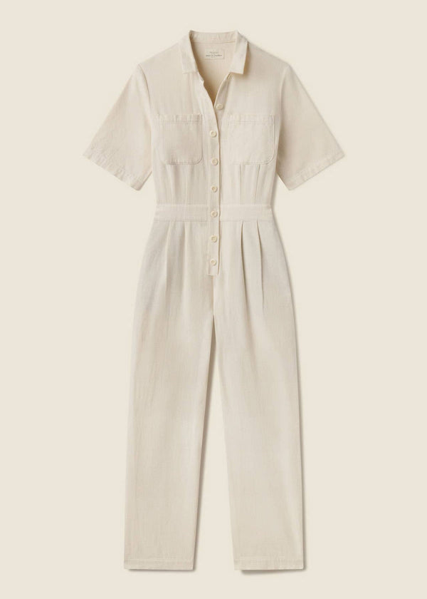 Trovata Audra Jumpsuit Ivory Twill