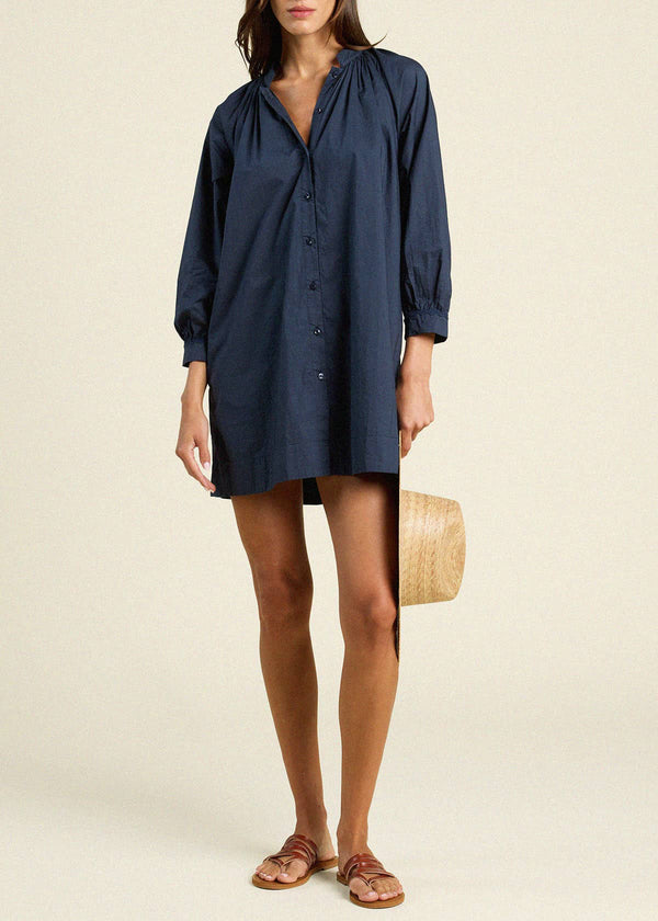 Trovata Angeline Dress Navy Poplin