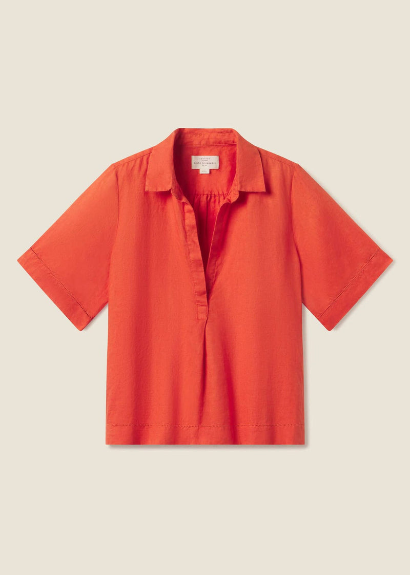 Trovata Cora Linen Shirt Dried Apricot