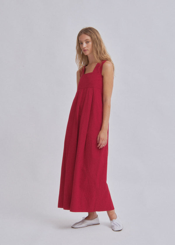 Sayaka Davis Thick Strap Dress in Cherry