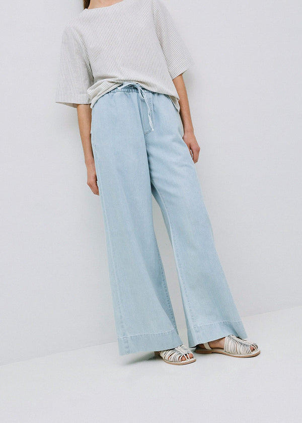 Yerse Chambray Denim Trousers