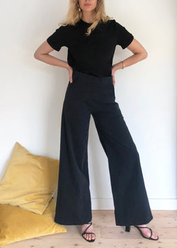 Long Sabrina Denim Pants | Black