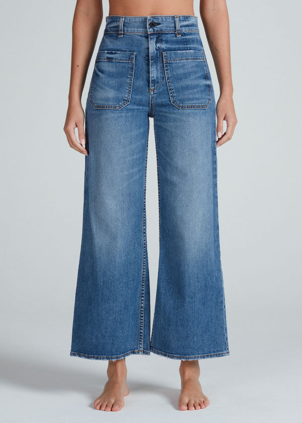 ASKKNY Sailor Crop Jean in Clean Venice