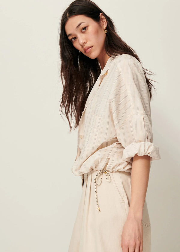 Sessun Cadaques Shirt in Milkyblack