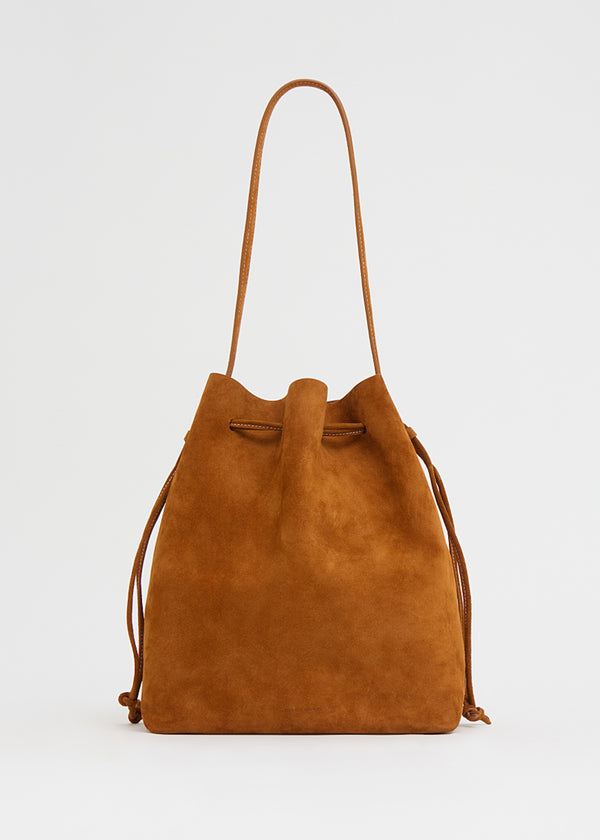 Mansur Gavriel Drawstring Cabas Bag in Saddle Suede