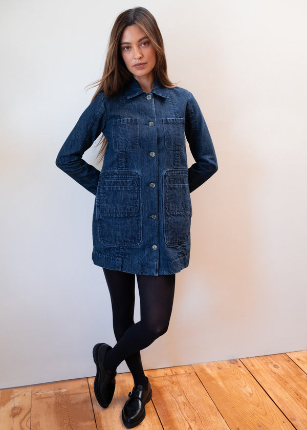 The Conrad Chore Coat Denim Organic - Maria Stanley