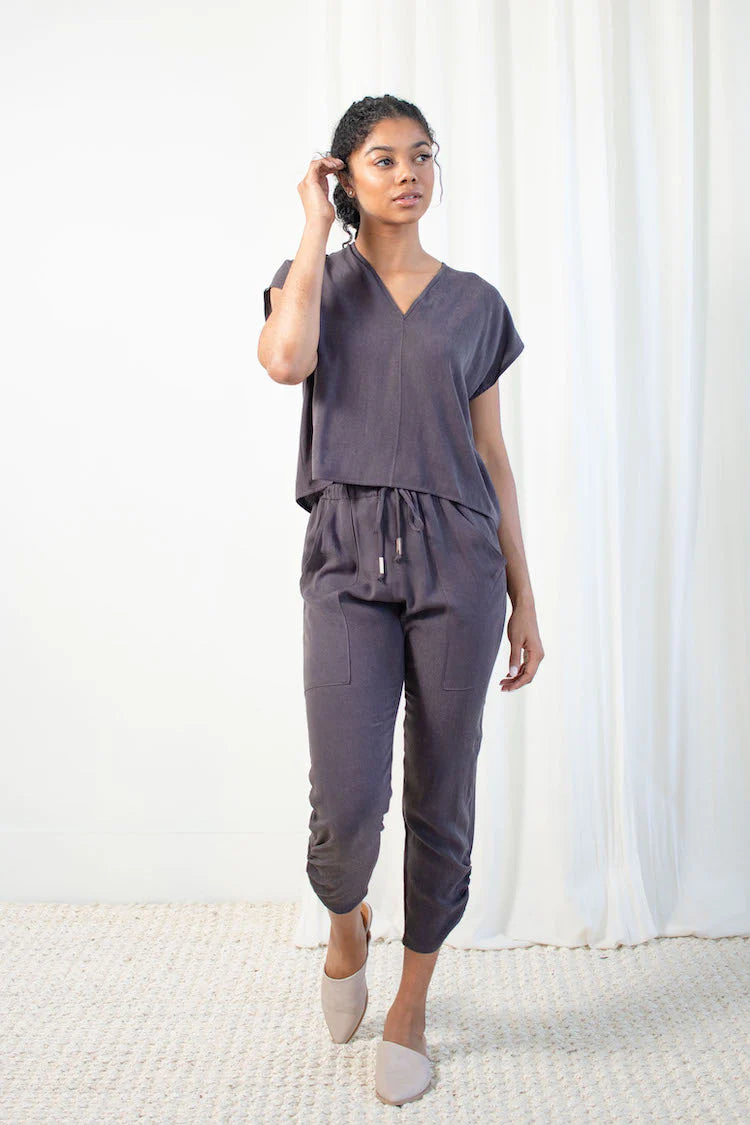 Natalie Busby Slouch Pants in Iron