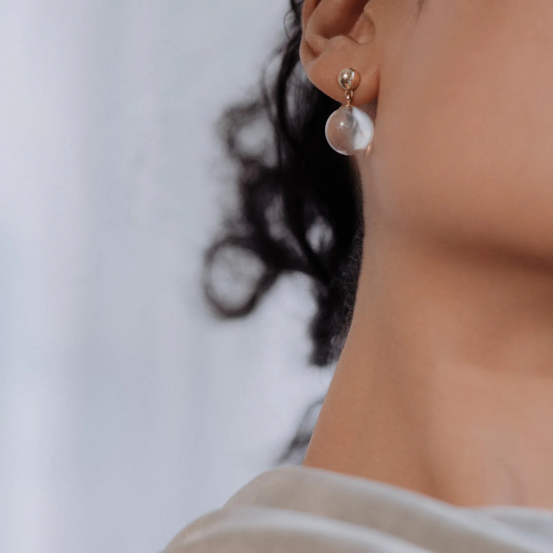 J. Hannah Glace Drop Earrings in 14k Yellow Gold