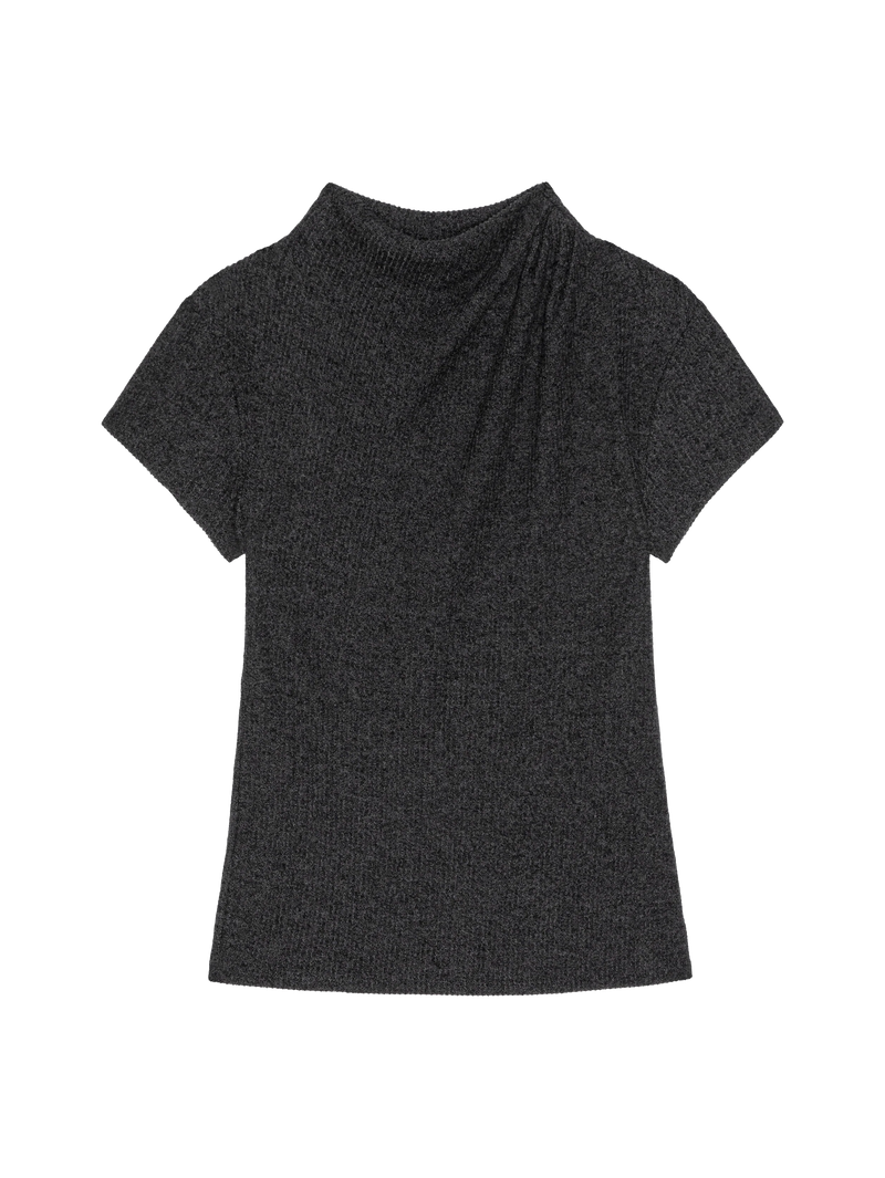 Nation Katie Draped Top in Heather Charcoal