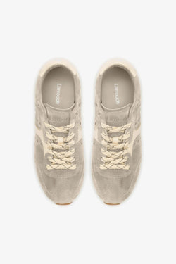 Larroude Stella Sneaker Trainer in Mushroom