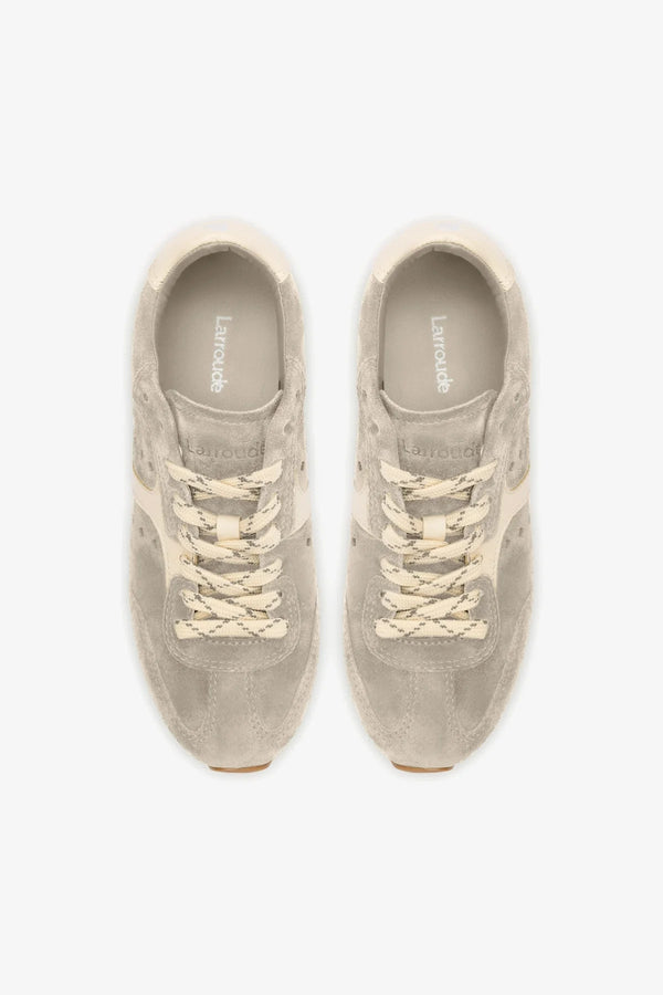 Larroude Stella Sneaker Trainer in Mushroom
