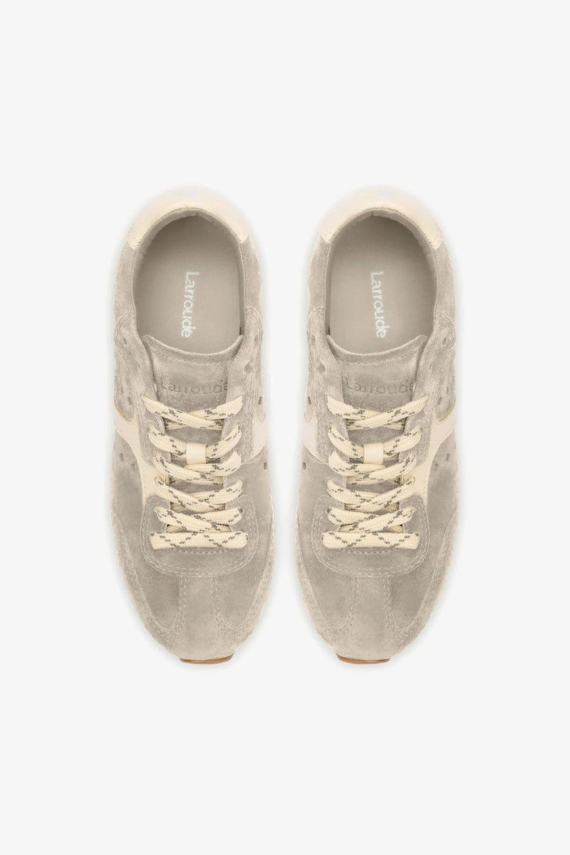 Larroude Stella Sneaker Trainer in Mushroom