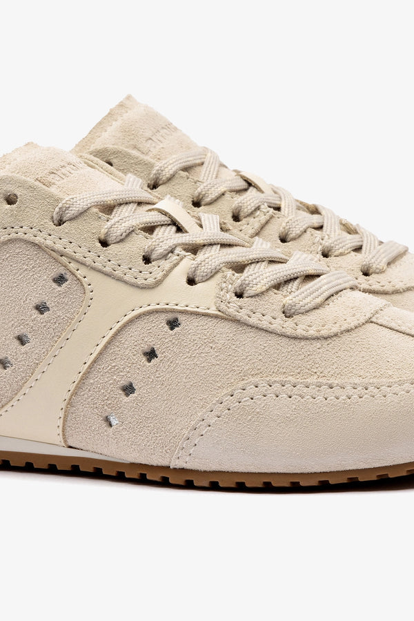 Larroude Stella Sneaker Trainer in Mushroom