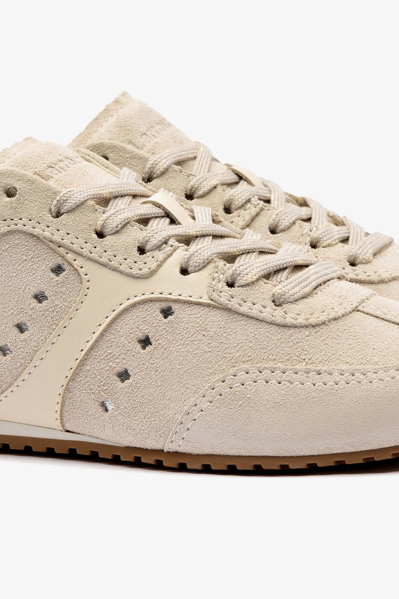 Larroude Stella Sneaker Trainer in Mushroom
