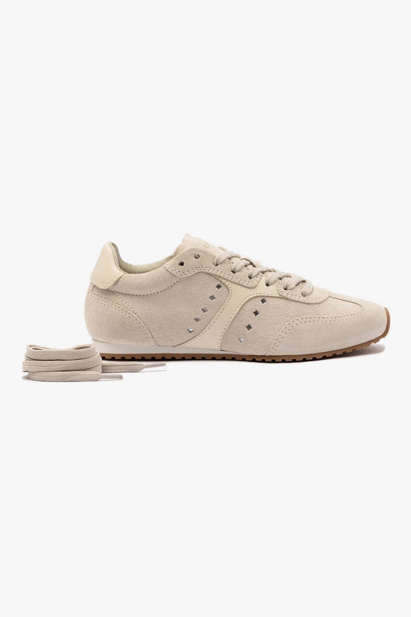 Larroude Stella Sneaker Trainer in Mushroom