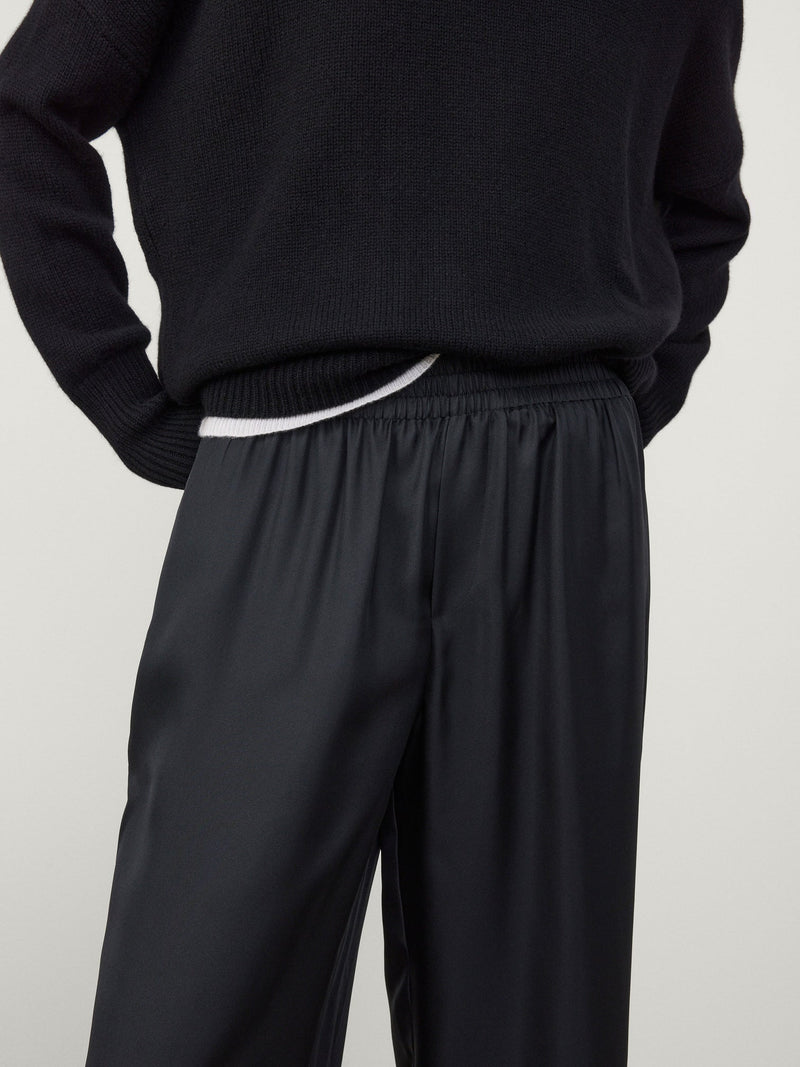 Lisa Yang Silk Track Pants Trousers Midnight