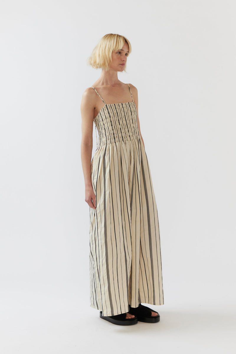 Liv Dress Black Stripe Jacquard