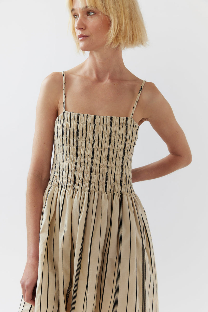 Liv Dress Black Stripe Jacquard